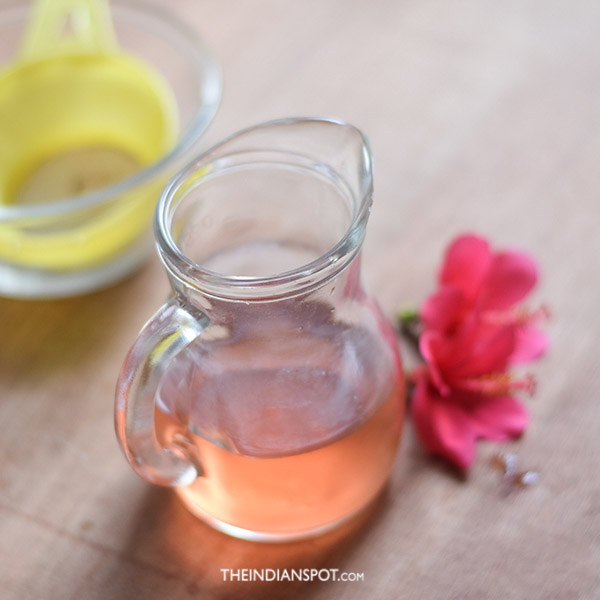 Hibiscus hair water for hair growth