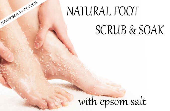 Natural Foot Scrub and soak with epsom salt