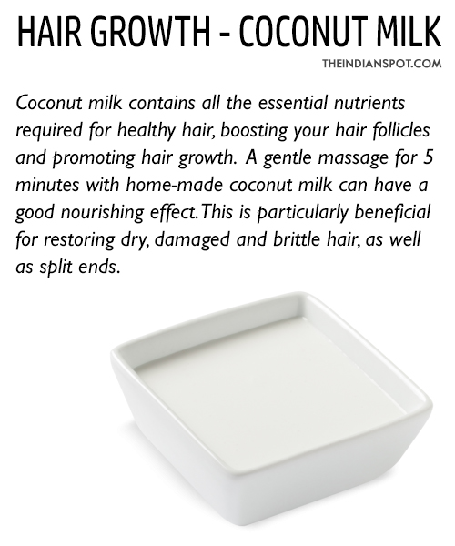 Coconut milk hair growth