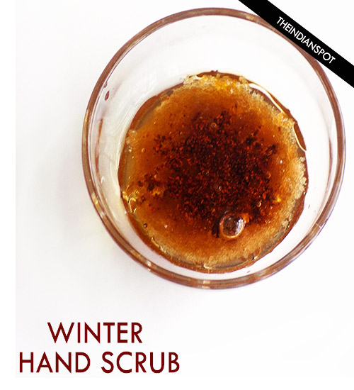 Prevent and Treat Dry Hands in Winter with DIY hand scrub