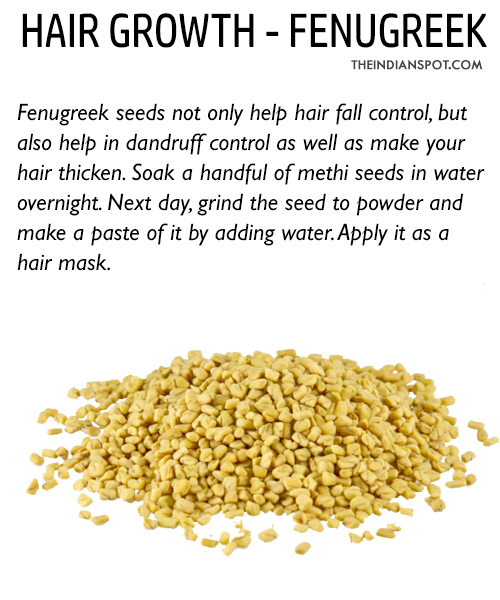 Fenugreek seeds for hair growth: