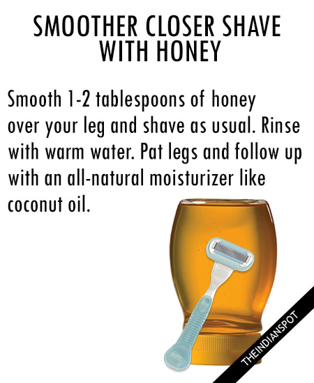 Use honey for a closer shave
