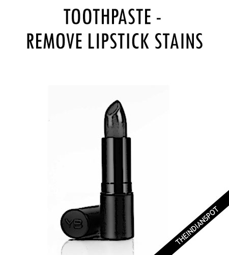 Remove ink or lipstick from fabric