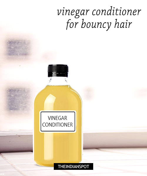 DIY AVC cleansing conditioner - bouncy hair: