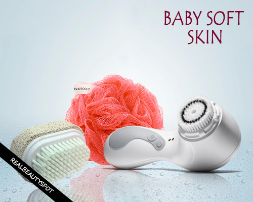 Exfoliating tools for baby soft skin