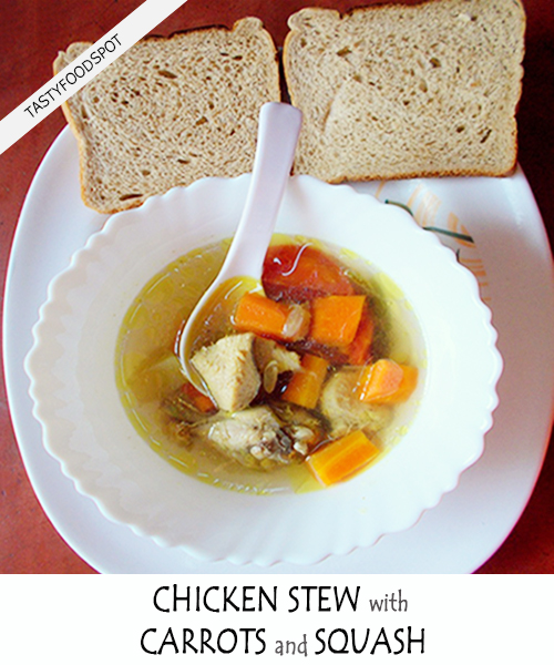 Healthy And Tasty Chicken Stew Recipe With Carrots And Squash