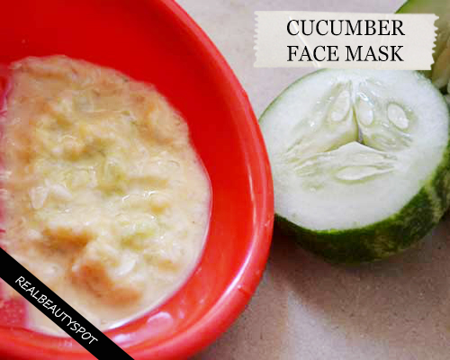 DIY natural cucumber face mask