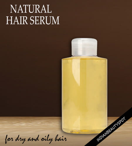 DIY Natural Hair Serum for dry and oily hair