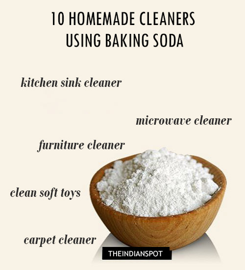 10 EXCELLENT HOMEMADE CLEANERS USING BAKING SODA