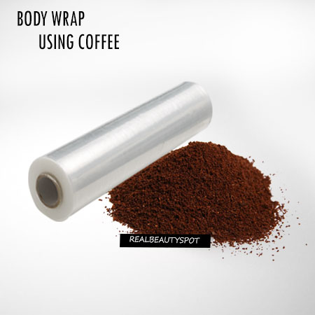 DIY body wrap using coffee