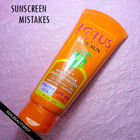 SUNSCREEN MISTAKES WE ALL MAKE