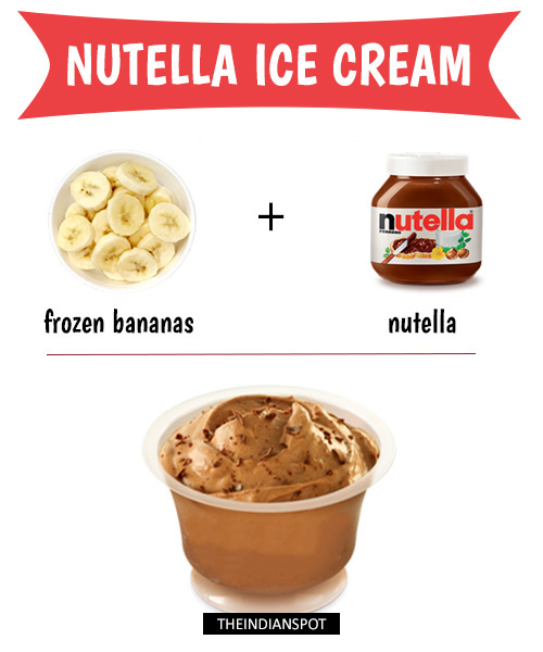 HEALTHY NUTELLA ICE CREAM