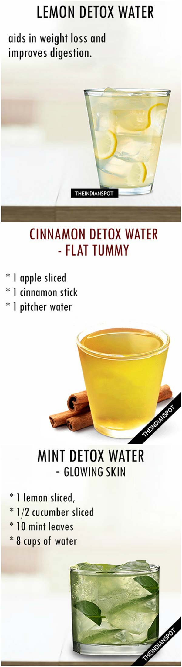 Apple Cinnamon flat tummy detox water: