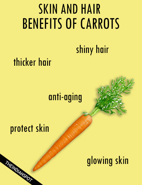 Skin and hair benefits of carrots