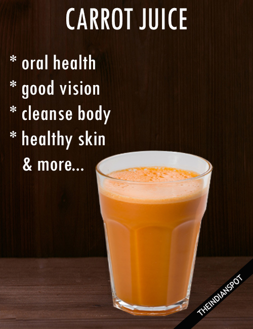 CARROT JUICE RECIPE AND BENEFITS