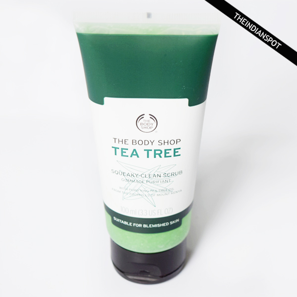 THE BODY SHOP TEA TREE SQUEAKY CLEAN SCRUB REVIEW