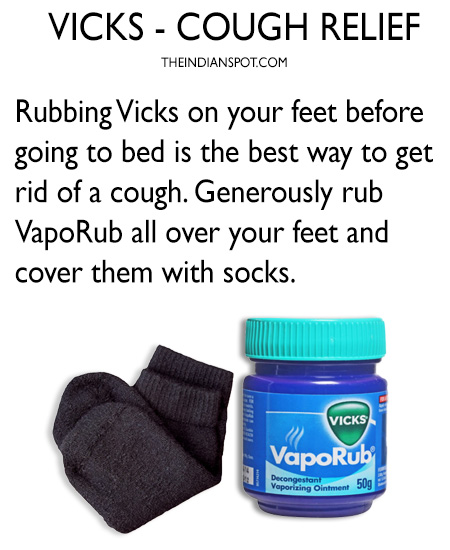 Does putting vicks on your feet help with a cough Top Home Remedies
