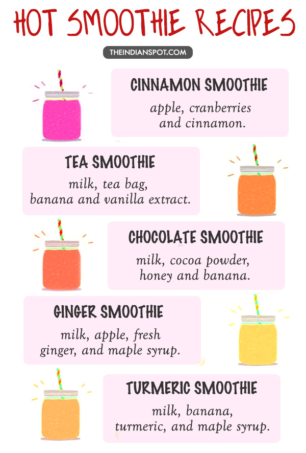 HOT SMOOTHIE RECIPES THAT ARE PERFECT FOR COLD WEATHER