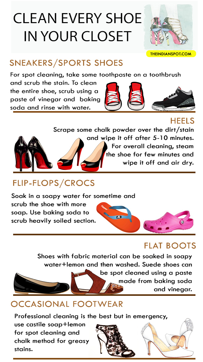 CLEVER HACKS TO CLEAN EVERY TYPE OF SHOE IN YOUR CLOSET