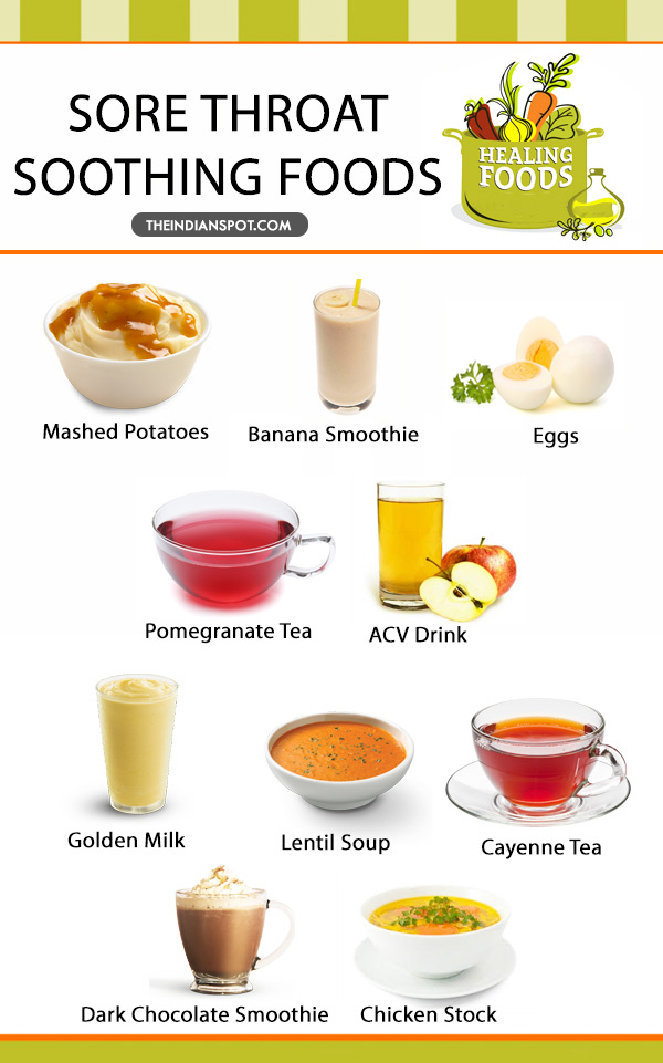 FOODS THAT HELP SOOTHE SORE THROATS