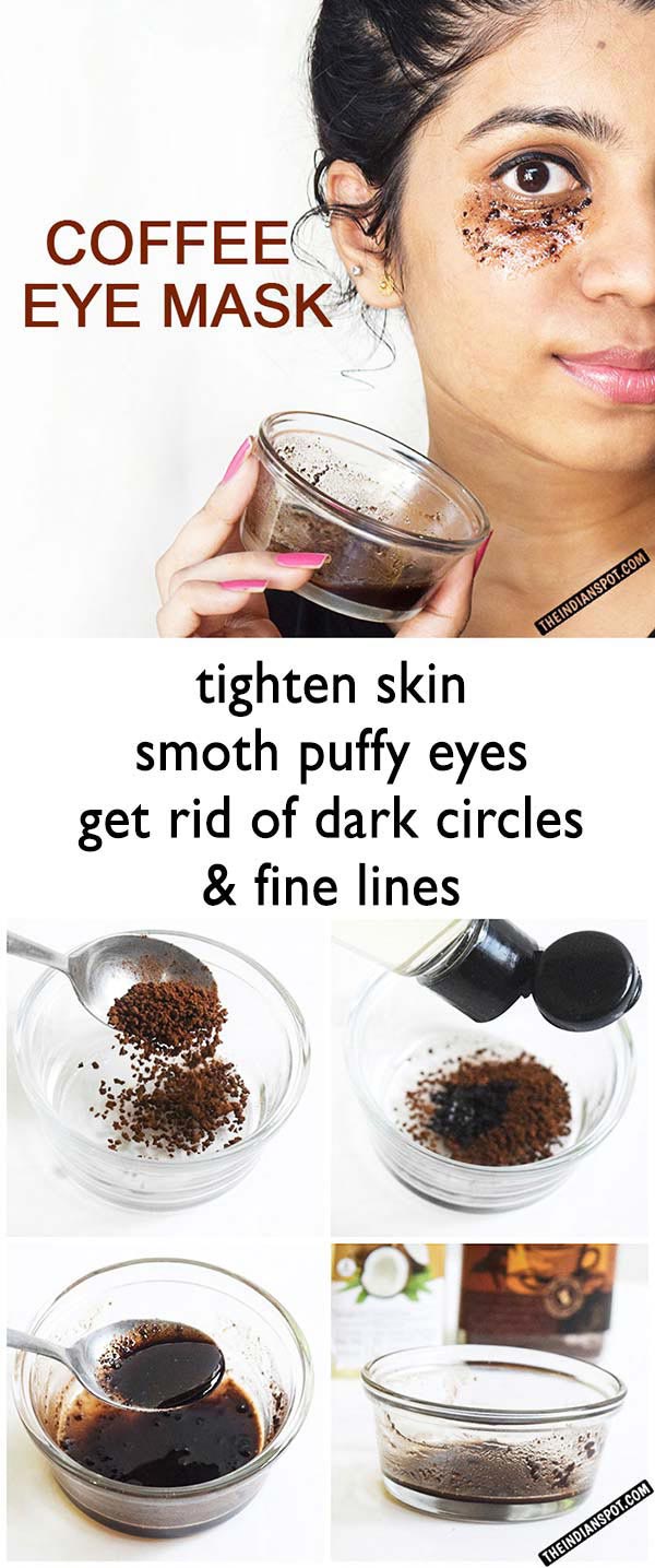 Coffee and honey mask for dark circles