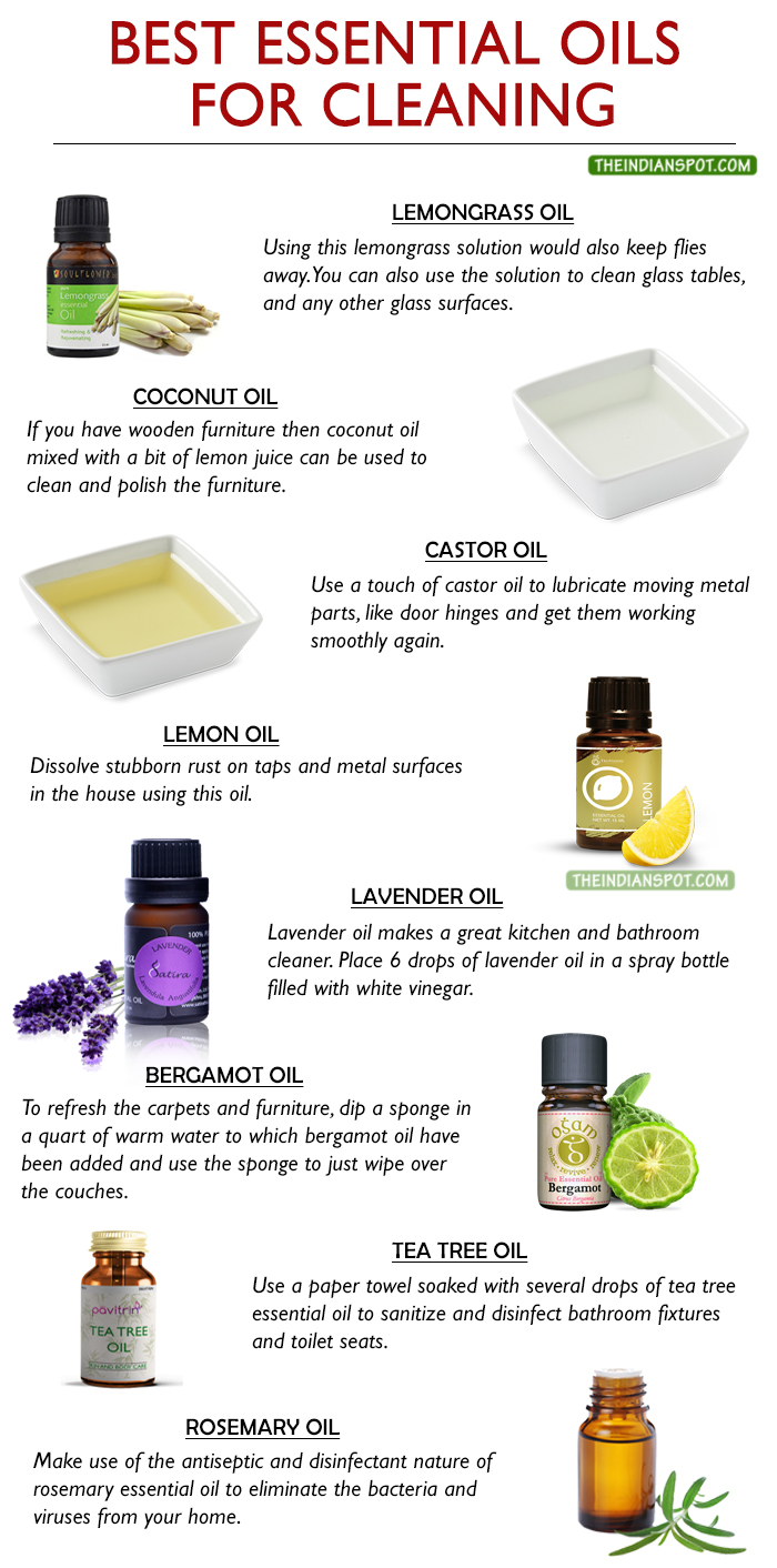 10 ESSENTIAL OILS THAT HAVE CLEANING POWERS