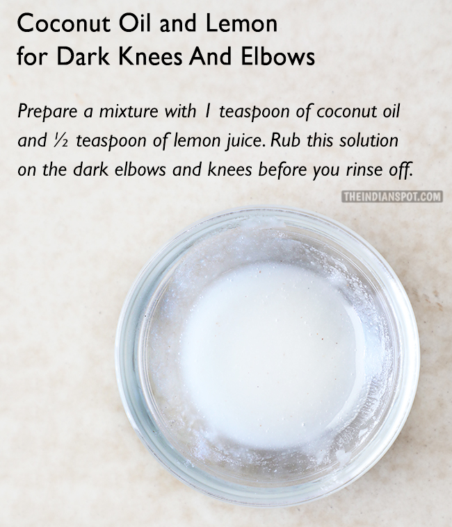 Coconut Oil and Lemon for Dark Knees And Elbows