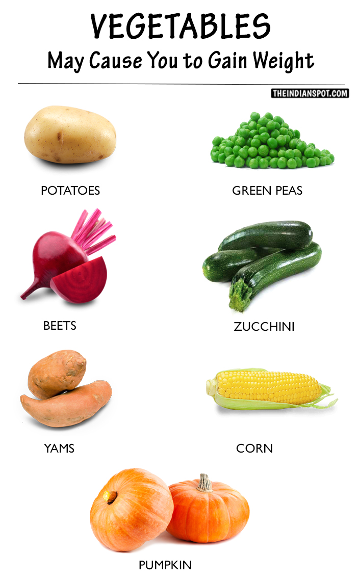 VEGETABLES THAT MAY CAUSE YOU TO GAIN WEIGHT