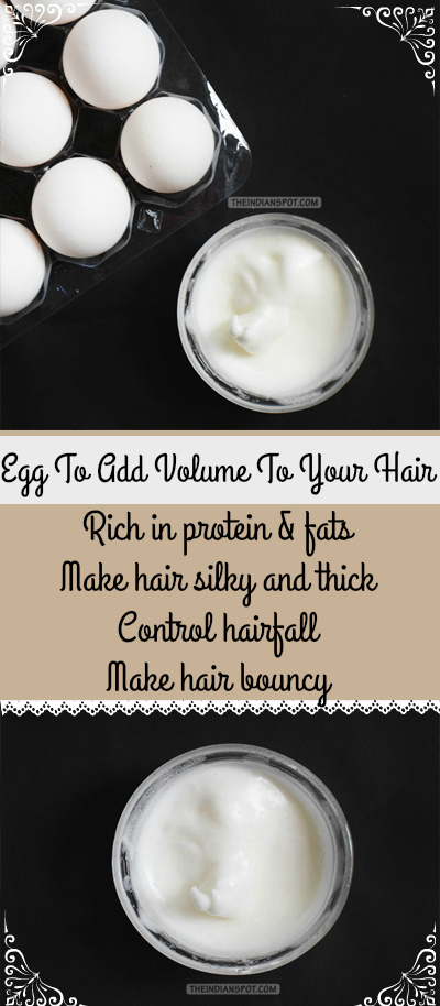 USE EGG TO ADD VOLUME TO YOUR HAIR
