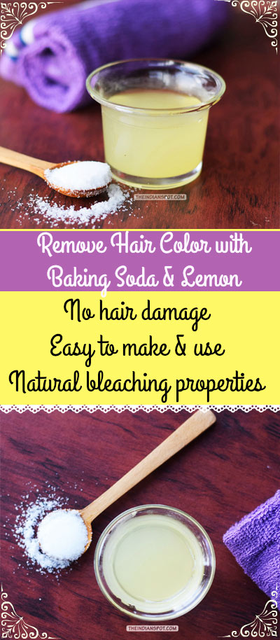 REMOVE HAIR COLOR USING LEMON AND BAKING SODA