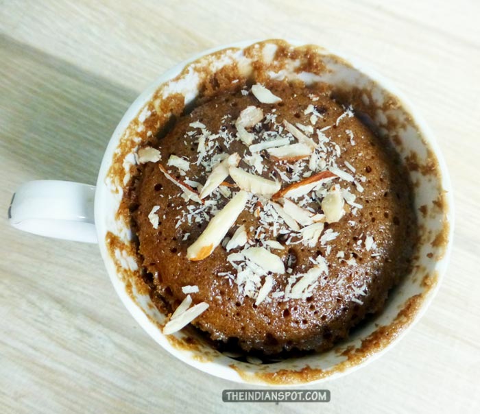2 Minute Eggless Coffee Mug Cake Recipe