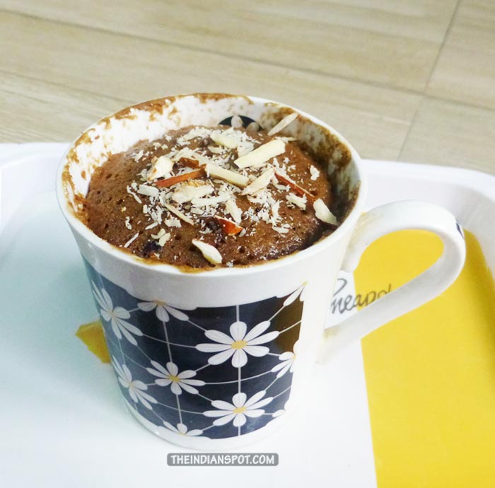2 Minute Eggless Coffee Mug Cake Recipe