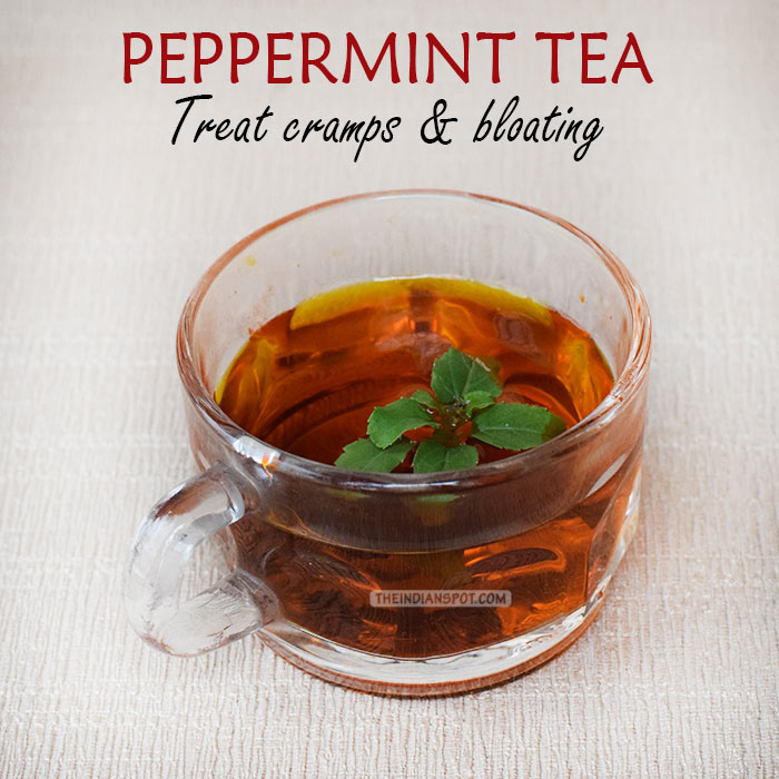 PEPPERMINT TEA FOR STOMACH CRAMPS AND BLOATING