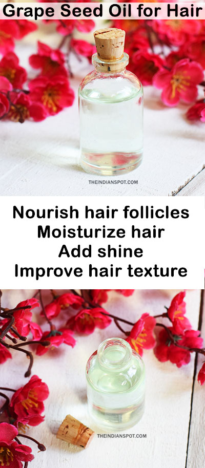 MOISTURIZE AND CONDITION YOUR HAIR WITH GRAPE SEED OIL
