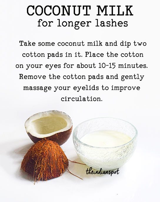 Coconut Milk for longer, stronger lashes