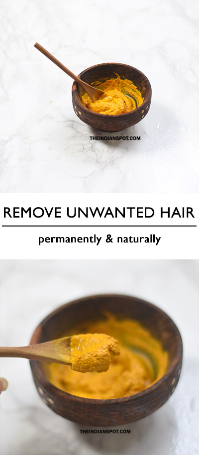 REMOVE UNWANTED HAIR WITH TURMERIC MASK