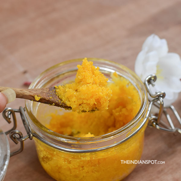 Organic Turmeric Face and Body Scrub - for clear, smooth and flawless skin