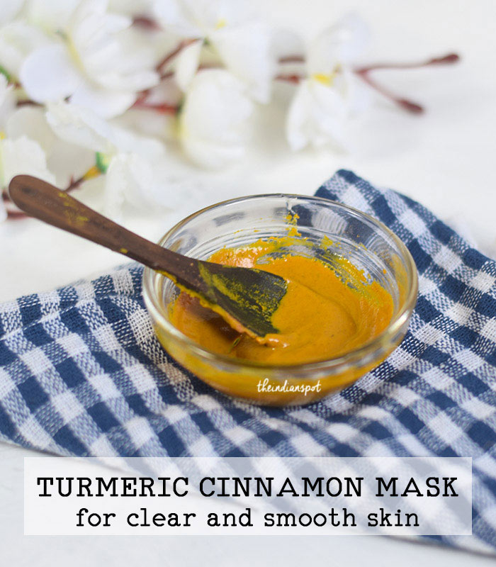 Turmeric cinnamon honey lemon mask