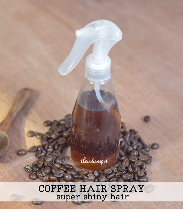 Coffee Hair Spray for smooth, shiny hair