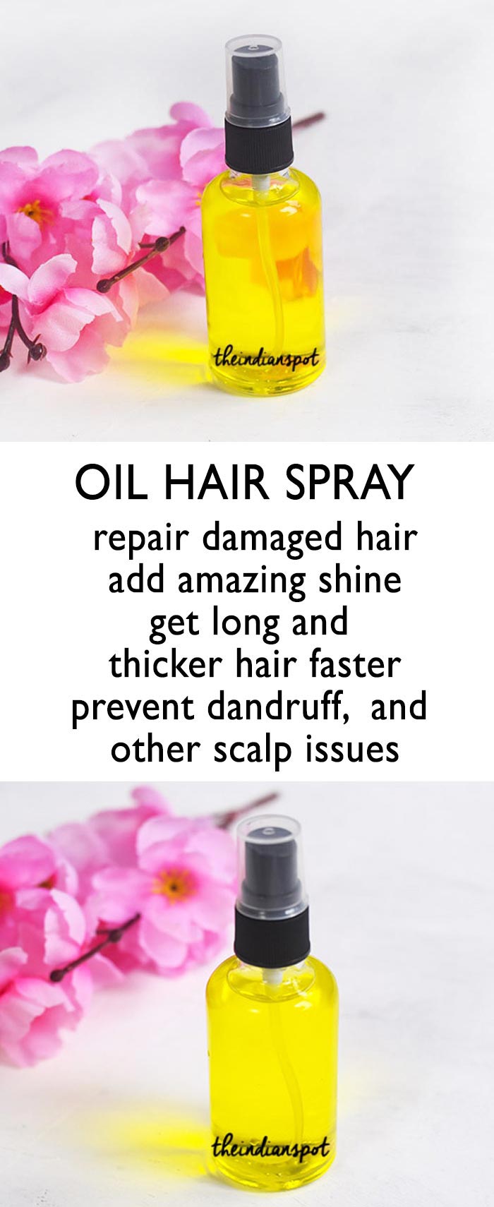 Olive oil Hair Spray - moisturize your hair and give it a lustrous sheen.
