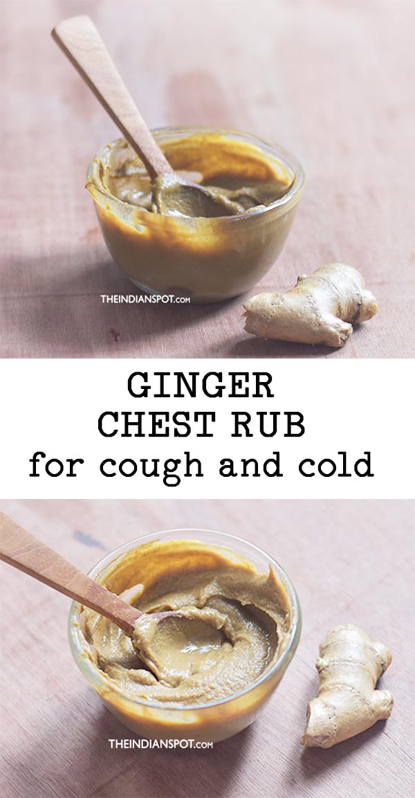 GINGER CHEST RUB FOR COUGH and COLD