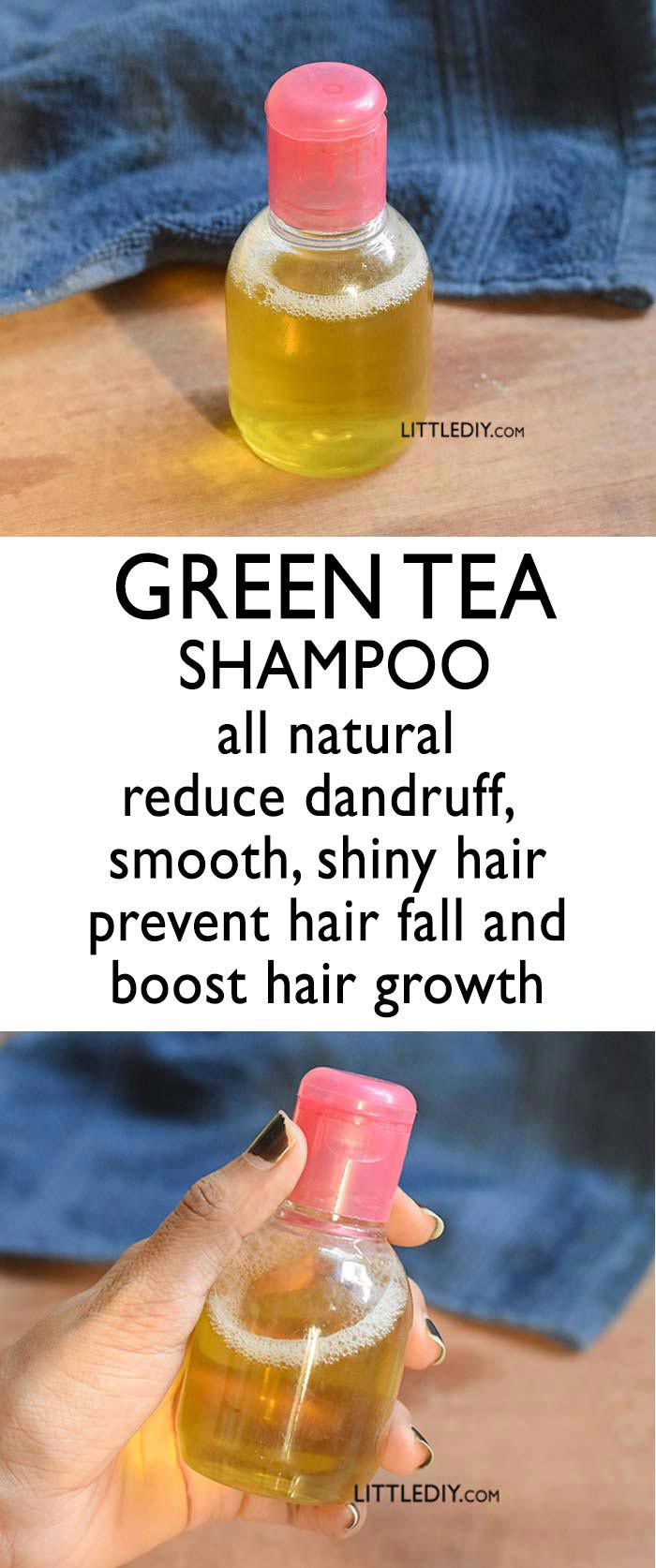 DIY Green Tea Shampoo for hair growth