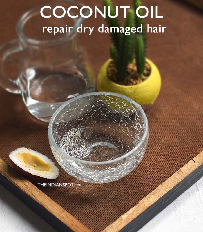 COCONUT OIL HAIR MASK TO REPAIR DRY DAMAGED HAIR