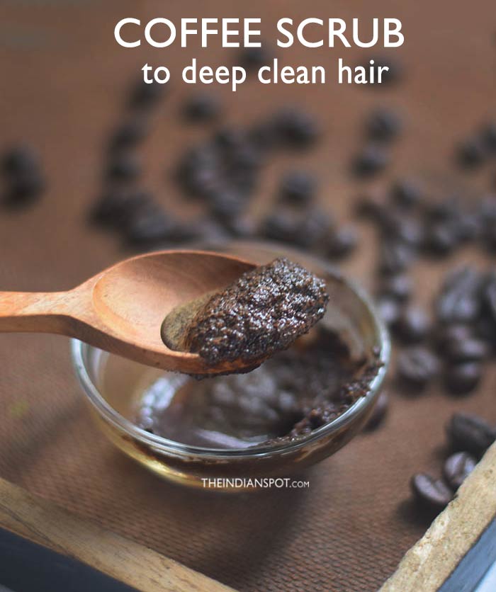 Homemade Coffee Scrub to deep clean hair