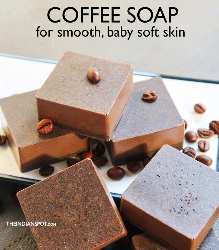 MAKE SOAP FROM USED COFFEE GROUNDS