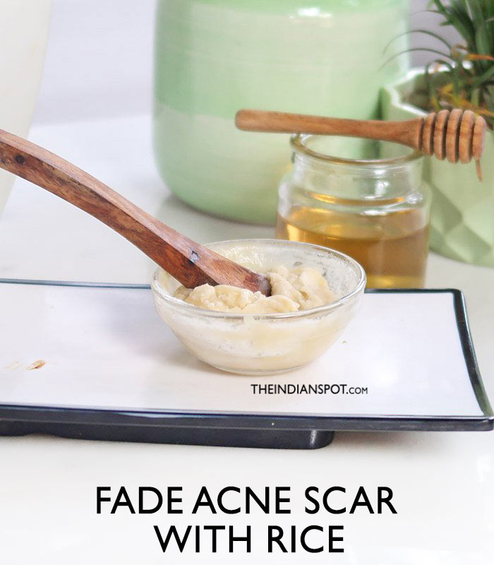 Fade acne scar with rice 