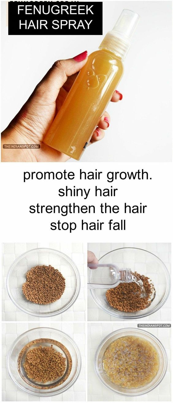 Fenugreek hair spray to regrow thinning hair